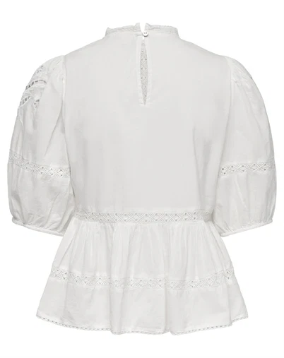 JDY - JDYStarry Lace Bluse - White